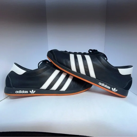 Adidas Rare Men's Black and White “The Sneekers” with Orange Sole - Picture 3 of 5